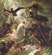 Girodet-Trioson, Anne-Louis Ossian receiving the Ghosts of the French Heroes Spain oil painting artist